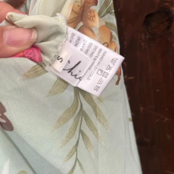 Chicwish Floral Maxi Dress - Green and Pink - Picture 5 of 9